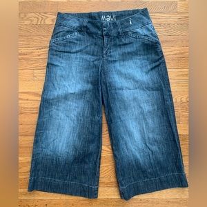 Y2k Wide Leg Denim Capris
